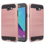 Wholesale Samsung Galaxy J3 Emerge, J3 (2017) Armor Hybrid Case (Rose Gold)